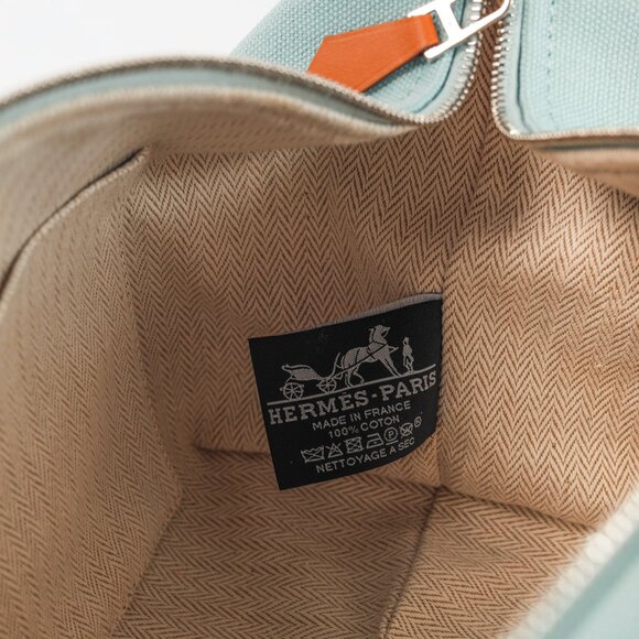 Hermes Bride-a-Brac Small Model Eucalyptus Canvas Case - Picture 13 of 14